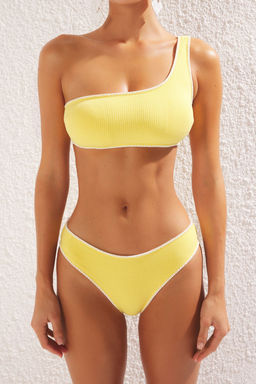 TRENDYOLMILLA Kahverengi Tek Omuz Nak?sl? Dokulu Regular Bikini Tak?m? TBESS25BT00020  фото 14