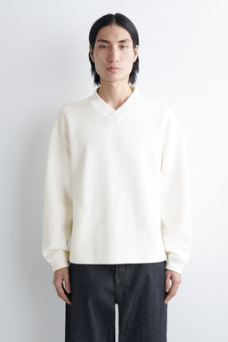 SUDADERA CON CUELLO DE PICO DE ALGOD?N CON TEXTURA - H&m фото 2