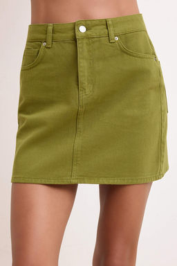 Pembe Mini Denim %100 Pamuklu Etek TWOSS26ET00070 - Trendyolmilla фото 5