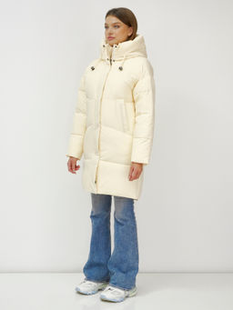 Куртка пальто зимняя синтепон светло-бежевого цвета - Mtforce фото 16