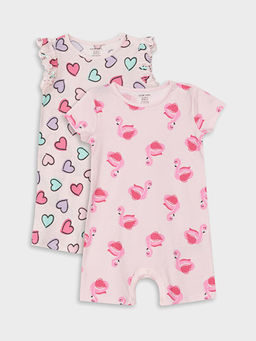 Bisiklet Yaka K?z Bebek Tulum 2li