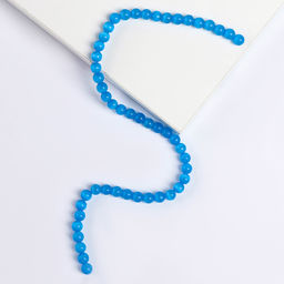 Бусины из натурального камня «Кошачий глаз» набор 50 шт.,1 шт. — 8 мм, голубой