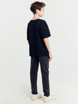 Футболка для мальчиков черная с рисунком тай-дай и печатью - Mark formelle фото 6