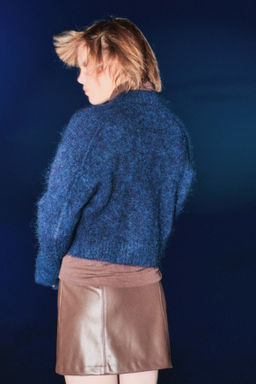 C?rdigan en mezcla de mohair con cremallera - H&m фото 6