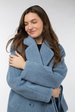 01-09224 Пальто женское демисезонное (пояс) - El podio фото 6