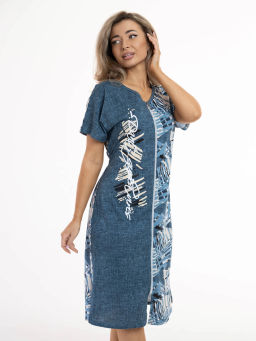 Халат женский, цвет синий