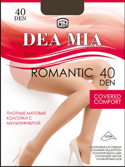 Колготки классические DEA MIA ROMANTIC 40 графит