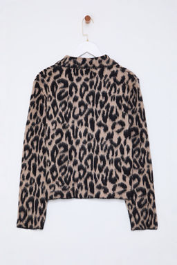 TRENDYOLMILLA Kahverengi Leopar Desenli Triko H?rka TWOAW25HI00360 фото 7