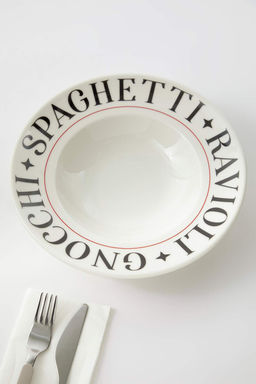 Bask?l? Tekli Porselen Makarna Tabag? TPHAW26KSE00001