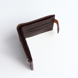 Портмоне мужское на магните, отдел для карт, купюр, коричневый