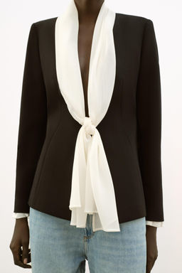 SCARF TIE BLAZER - Zara фото 12