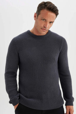 Standart Fit Bisiklet Yaka Triko Kazak - Defacto фото 5