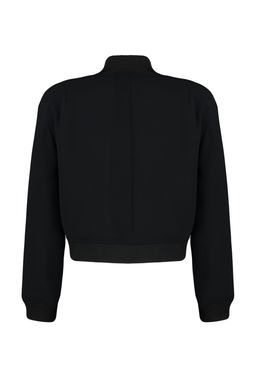 Siyah Premium Bomber Crop Dokuma Ceket TWOAW24CE00047 - Trendyolmilla фото 15