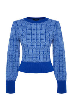 Gul Kurusu Simli Tuvit Gorunumlu Triko Kazak TWOAW21KZ0032 - Trendyolmilla фото 14