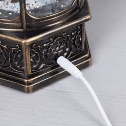 Светодиодная фигура «Фонарь с Дедом Морозом» 11.2×18.5×11.2 см, пластик, от батареек ААх3, USB, свечение тёплое белое