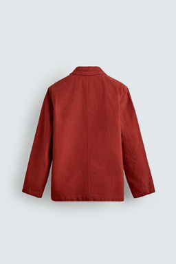 SOBRECAMISA REGULAR FIT LAVADO / Rojo - Zara фото 7