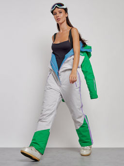 Горнолыжный комбинезон женский зимний зеленого цвета 2326Z - Mtforce фото 24