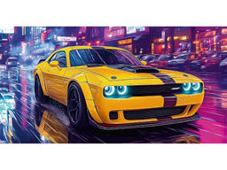 Цена за 5 шт. Конверт для денег Dream Cards "Без текста" (ЛХ-0203) "Машина", холст