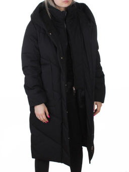 8836 BLACK Пальто зимнее женское (150 гр. холлофайбер)
