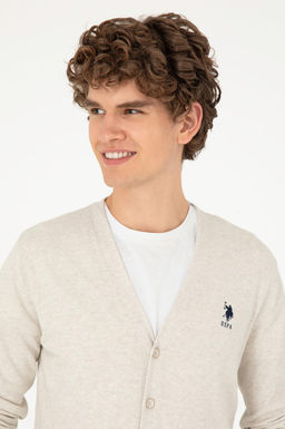 Мужской базовый трикотажный кардиган Stone Melange - U.s. polo assn фото 9