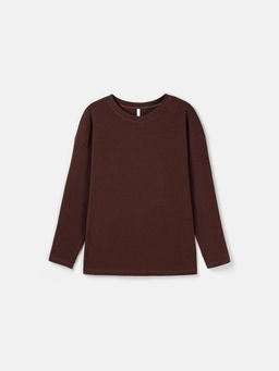 Лонгслив оверсайз "Каштан" женский