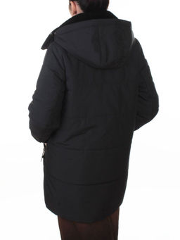 8088 BLACK Куртка зимняя женская (верблюжья шерсть, 120 гр. холлофайбер)