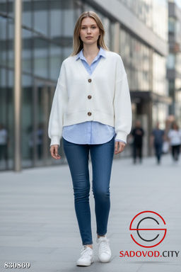 Кардиган женский на пуговицах