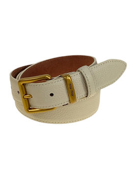 Ремень женский из натуральной кожи, цвет молочный