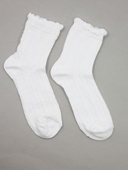 Носки р.35-40 Вязь Косичка Белые - Krumpy фото 4