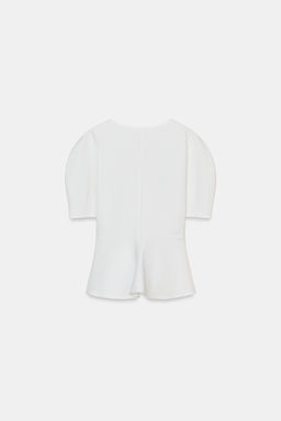 TOP PEPLUM SOFT / Blanco - Zara фото 6