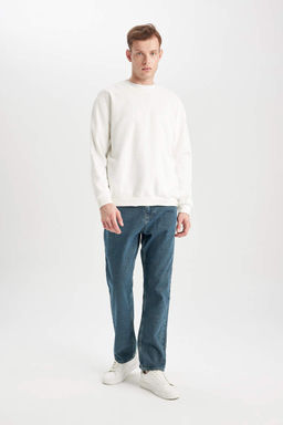 Джинсовые брюки прямого кроя с нормальной талией и нормальной талией - Defacto фото 2