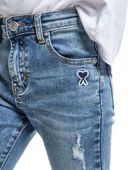 Детские джинсы 33-Е1014 синий - Mini maxi фото 8