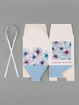 Цена за 10 шт. Коробка подарочная складная «Акварельные цветы», 12×12×12 см