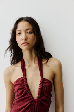 Vestido halter de sat?n - H&m фото 7