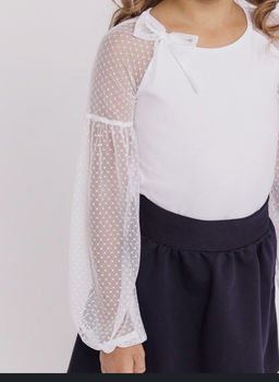 CRB wear/CWJG 63192-20 Джемпер для девочки,белый/Ex.Cherubino  фото 4