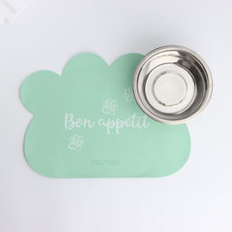 Коврик под миску форменный Лапка, 39 х 30 см, мятный - Пушистое счастье фото 2