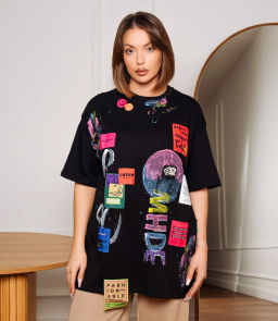 Футболка #КТ8290, чёрный