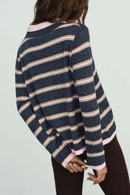 STRIPED COMBINED KNIT POLO SHIRT - Zara фото 18