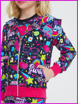 Толстовка "Soft Girl",лилово-синий