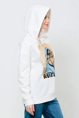 PELICAN, толстовка женская, Белый  фото 6