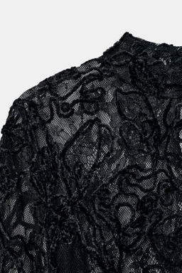 LONG SLEEVE LACE TOP - Zara фото 6