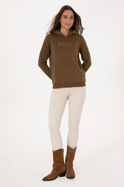 Kad_n Haki Basic Sweatshirt Sepette S_rpriz _ndirim - U.s. polo assn фото 4