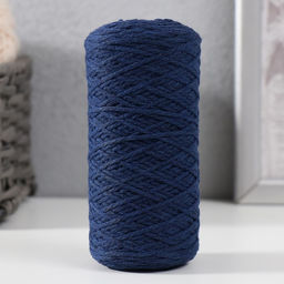 Шнур для вязания без сердечника 70% хлопок, 30% полиэстер 1мм 200м/6510гр (41 - индиго)