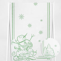 Полотенце х/б 9с23.111ж1 Снеговик и домик1(ДТЭ травка) 50х140см