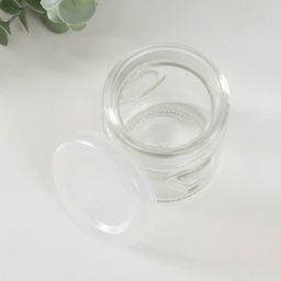 Банка для свечей с крышкой «Сердечко», стекло, прозрачная, 100 мл, 6×6×6.8 см