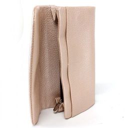 Портмоне женское Croco-ПР-806 натуральная кожа 2 отд, 5 карм, пудра металлик (234) 237112  фото 3