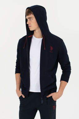 Кардиган U.S. Polo Assn мужской темно-синий хлопок  фото 19