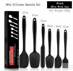 Набор кухонных принадлежностей из силикона 6 шт Черный