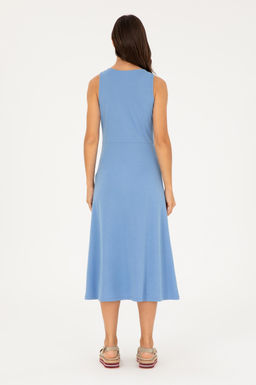 Женское темно-синее трикотажное платье Неожиданная скидка в корзине - U.s. polo assn фото 4