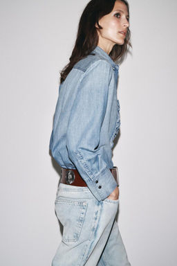 JEANS ZW COLLECTION RELAXED MID-WAIST - Zara фото 5